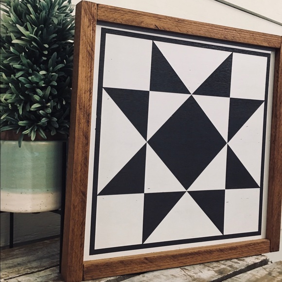 Handcrafted Painted Quilt Wood Sign - Picture 2 of 5